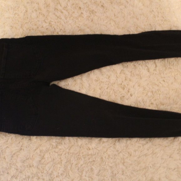 🚆EXPRESS🚆 Black Ripped Knee High Rise Jeans - Picture 3 of 3